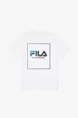 FILA Wes Tee Shirts White,Kids Clothing | CA.QPBCMF904